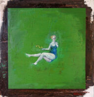 Fallübung, Öl auf Holz, 35 x 35 cm, 2020