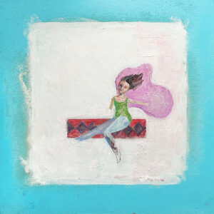 rosa, Öl auf Holz, 21 x 22 cm, 2025