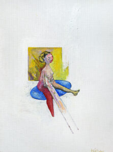 Modell, Öl auf Leinwand, 40 x 30 cm, 2025