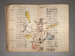 Zeichnung 12, Tuschfeder und Filzstift auf Papier, 17 x 22 cm, 2024-2025