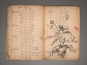 Zeichnung 16, Tuschfeder und Filzstift auf Papier, 17 x 22 cm, 2024
